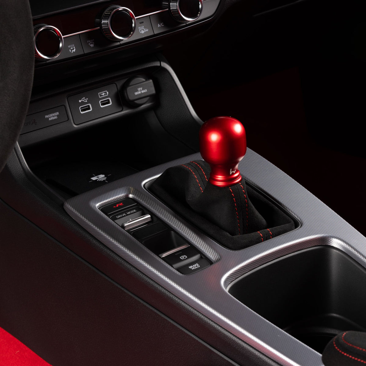 Hybrid Racing Alcantara Shift Boot (22+ Honda Civic) BLACK