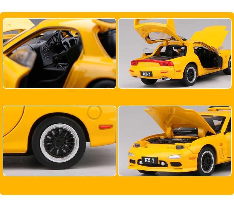 1/32 Scale Yellow Mazda FD RX7