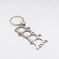 Four Cylinder Head Gasket Keychain (Laser cut)
