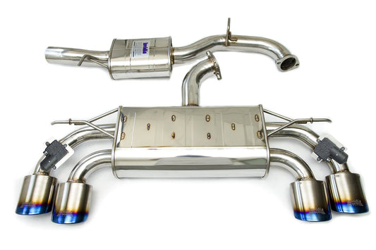 CATBACK GOLF-R GEN.7.5 Q300 W/VALVE ROLLED TITA. TIP 17-UP 76MM