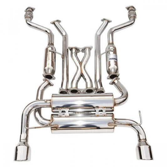 CATBACK INFINITI G37 COUPE GEMINI ROLLED STAINLESS STEEL TIPS 07-UP 60mm 110mm