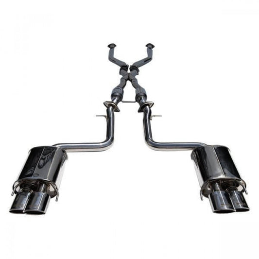 CATBACK LEXUS RCF Q300 QUAD ROLLED TITA. TIP (W/MID-PIPE) 14-UP 70mm