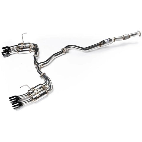 CATBACK WRX GEMINI R400 BLACK QUAD TIP 22-UP 76MM 101MM