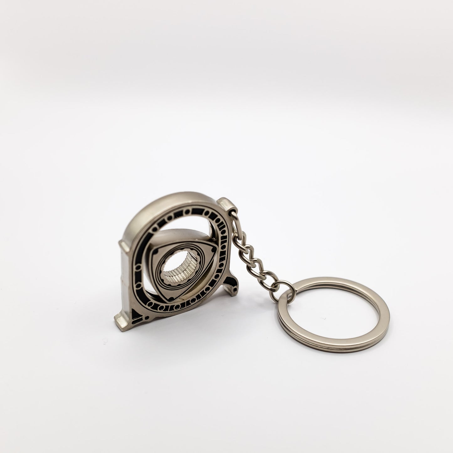 Rotary Engine Rotor Spinning Keychain